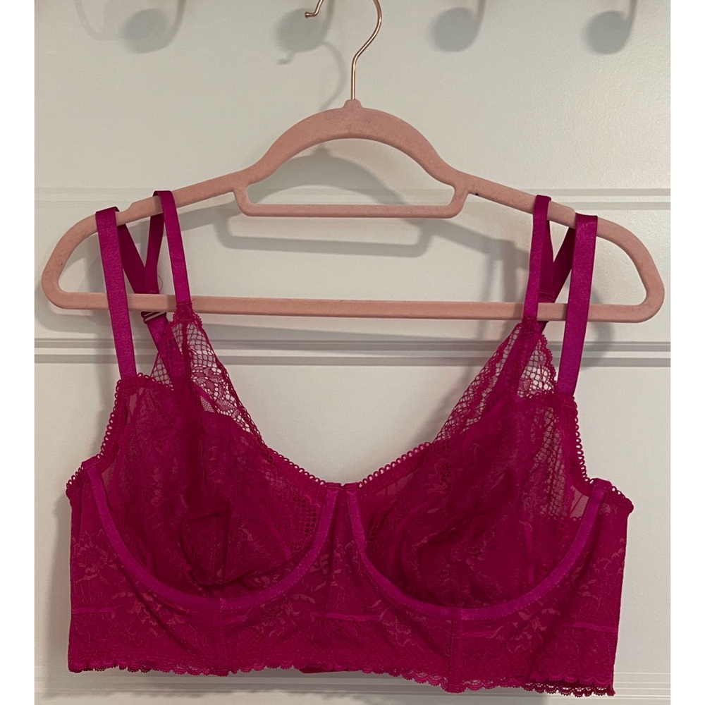 Torrid Women's Lace Bralette - Fuchsia NWT SZ 2X and 1X - Picture 7 of 11
